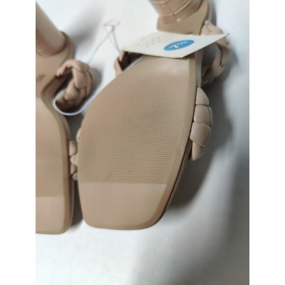 Braided Heels Sandals Women's brown A New Day Tiana Mule Color Beige - Size 7.5 - Picture 10 of 16